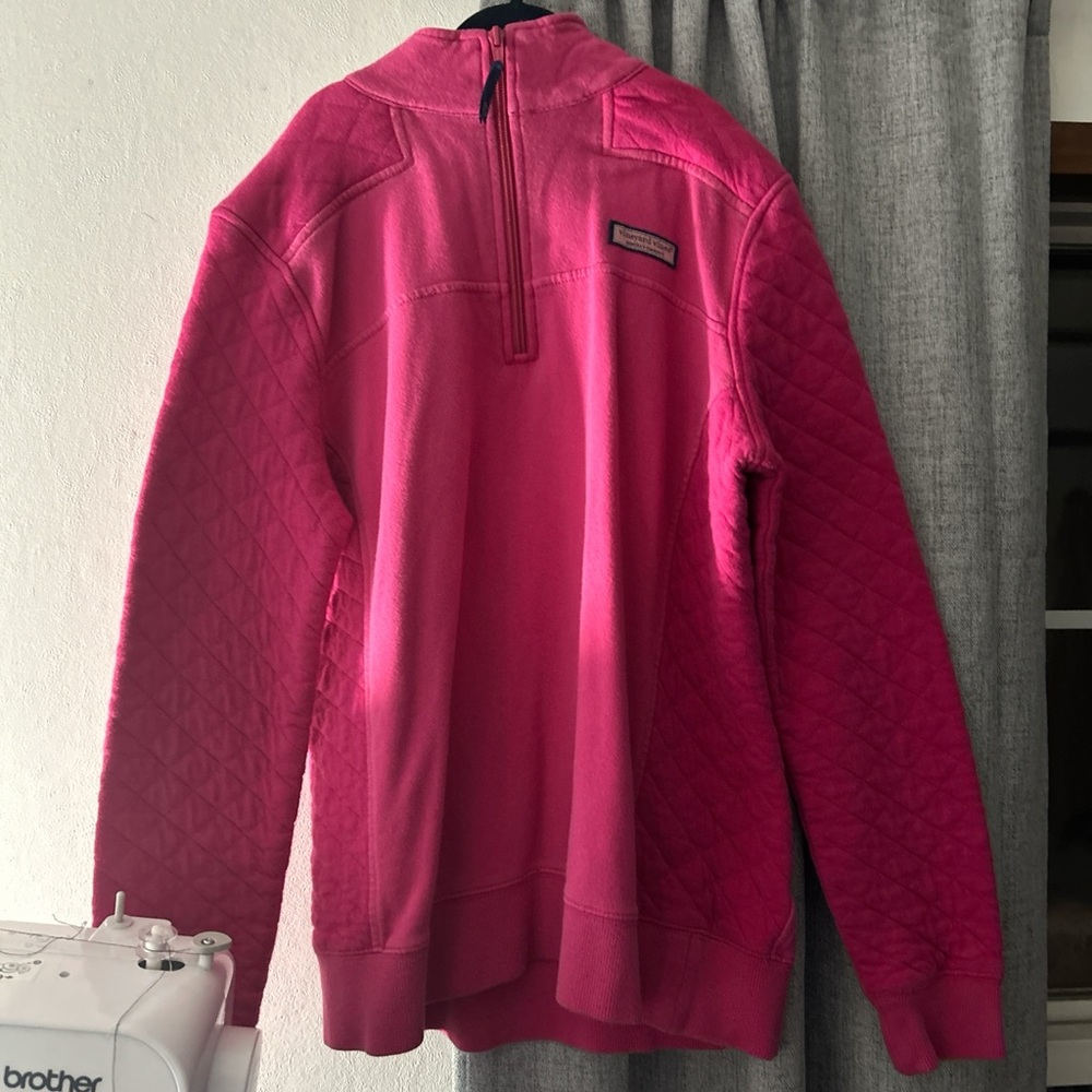 Vineyard Vines Pink Quilted Sweatshirt